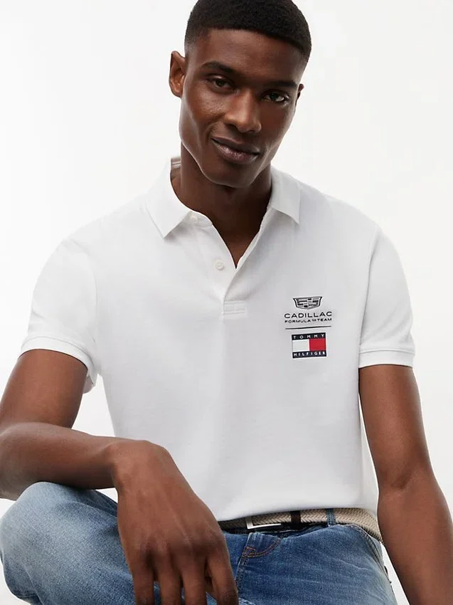 Polo com logótipo Tommy x Cadillac F1® Team Polo com logótipo Tommy x Cadillac F1® Team