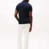Polo com riscas bordadas e corte regular Polo com riscas bordadas e corte regular