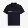 Polo com riscas bordadas e corte regular Polo com riscas bordadas e corte regular