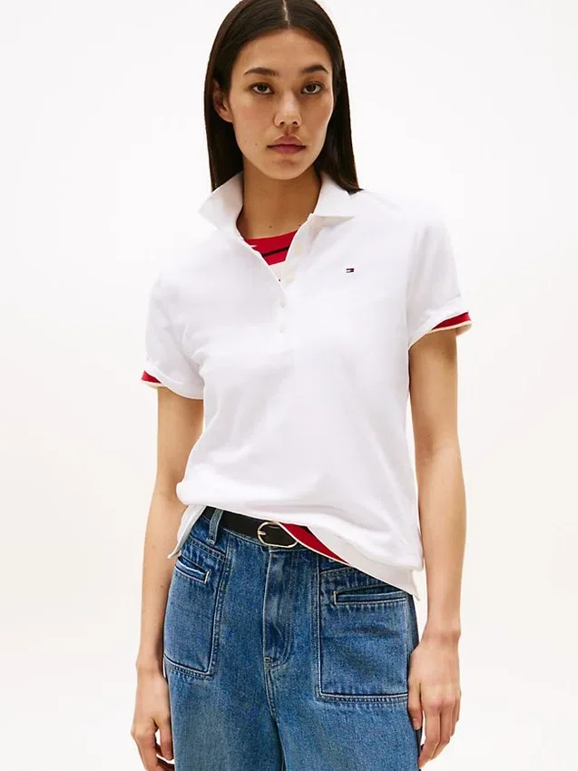 Polo de Algodão Elástico com Corte Clássico Polo de Algodão Elástico com Corte Clássico