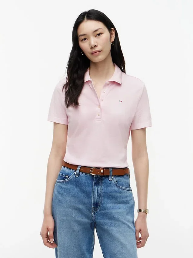 Polo de Algodão Elástico com Corte Clássico Polo de Algodão Elástico com Corte Clássico