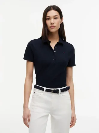 Polo de Algodão Elástico com Corte Clássico