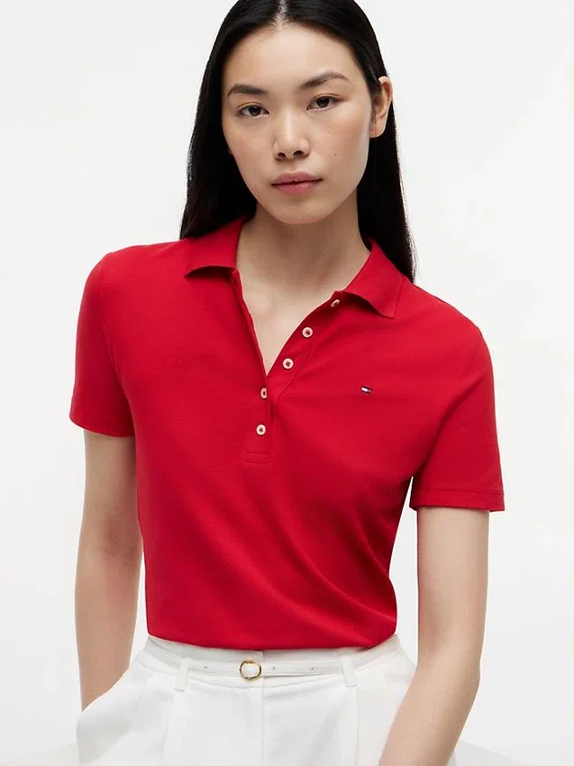 Polo de Algodão Elástico com Corte Clássico Polo de Algodão Elástico com Corte Clássico