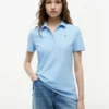 Polo de algodão elástico com corte justo Polo de algodão elástico com corte justo