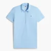 Polo de algodão elástico com corte justo Polo de algodão elástico com corte justo
