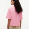 Polo de algodão interlock de corte descontraído Polo de algodão interlock de corte descontraído