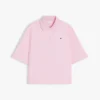 Polo de algodão interlock de corte descontraído Polo de algodão interlock de corte descontraído