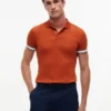 Polo de Algodão Liso com Corte Justo Polo de Algodão Liso com Corte Justo
