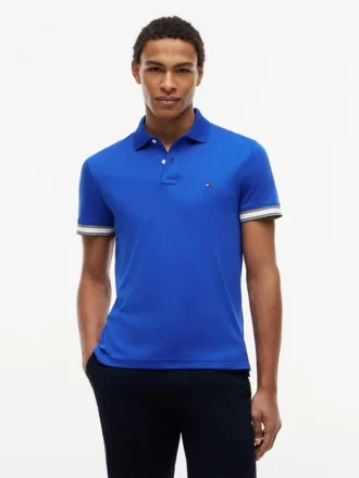 Polo de Algodão Liso com Corte Justo