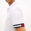 Polo de algodão liso com corte justo Polo de algodão liso com corte justo