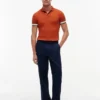 Polo de Algodão Liso com Corte Justo Polo de Algodão Liso com Corte Justo