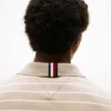 Polo de algodão às riscas com corte regular Polo de algodão às riscas com corte regular