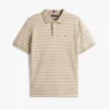 Polo de algodão às riscas com corte regular Polo de algodão às riscas com corte regular