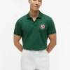 Polo de Algodão Suave com Bandeira Ondulada e Corte Regular Polo de Algodão Suave com Bandeira Ondulada e Corte Regular