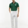 Polo de Algodão Suave com Bandeira Ondulada e Corte Regular Polo de Algodão Suave com Bandeira Ondulada e Corte Regular