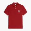 Polo de Algodão Suave com Bandeira Ondulada e Corte Regular Polo de Algodão Suave com Bandeira Ondulada e Corte Regular