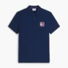 Polo de Algodão Suave com Bandeira Ondulada e Corte Regular Polo de Algodão Suave com Bandeira Ondulada e Corte Regular