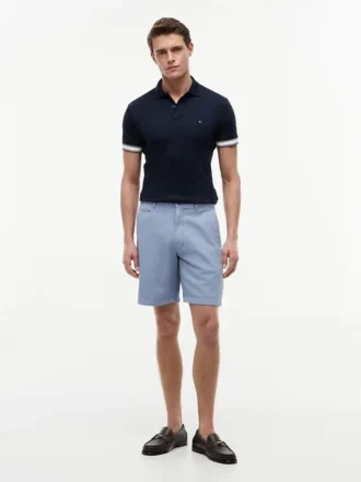 Polo de Algodão Suave de Corte Justo