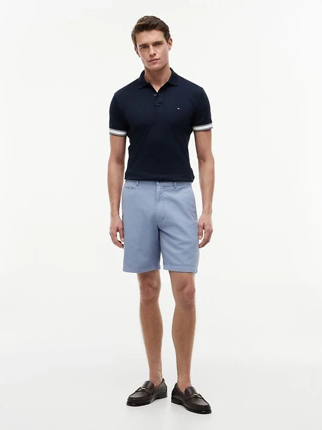 Polo de Algodão Suave de Corte Justo Polo de Algodão Suave de Corte Justo