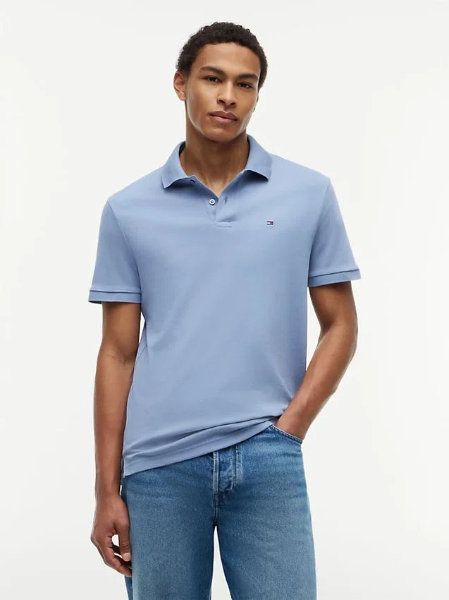 Polo de Algodão Suave de Corte Regular Polo de Algodão Suave de Corte Regular