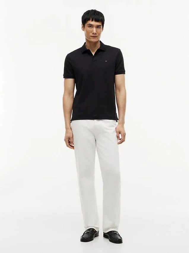 Polo de Algodão Suave de Corte Regular Polo de Algodão Suave de Corte Regular