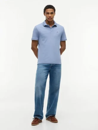 Polo de Algodão Suave de Corte Regular