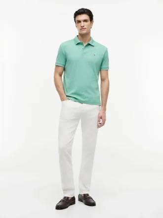 Polo de Algodão Suave de Corte Regular