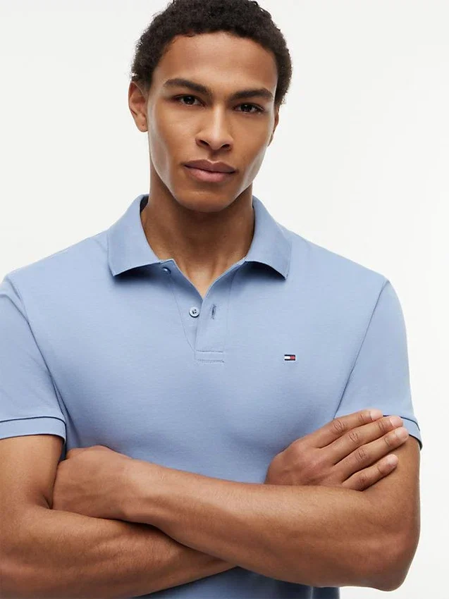 Polo de Algodão Suave de Corte Regular Polo de Algodão Suave de Corte Regular