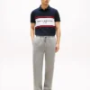 Polo de corte regular com riscas e logótipo Tommy Polo de corte regular com riscas e logótipo Tommy