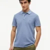 Polo de corte regular tingido na peça Polo de corte regular tingido na peça