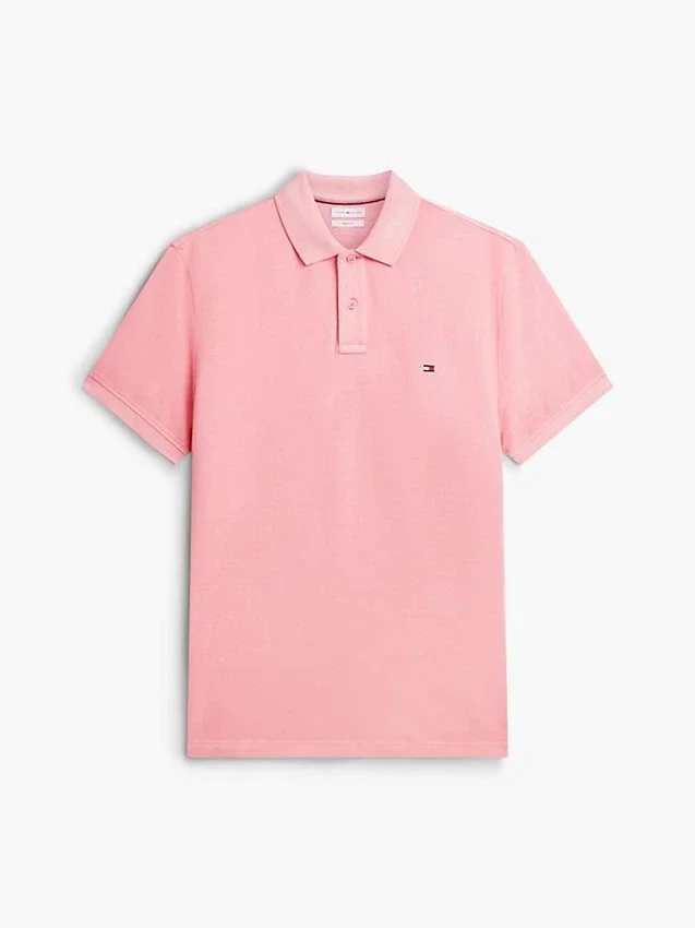 Polo de corte regular tingido na peça Polo de corte regular tingido na peça