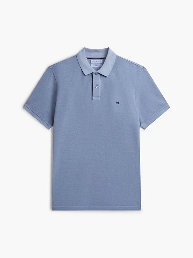 Polo de corte regular tingido na peça Polo de corte regular tingido na peça