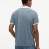 Polo de malha interlock às riscas com corte regular Polo de malha interlock às riscas com corte regular