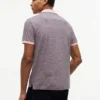 Polo de malha interlock às riscas com corte regular Polo de malha interlock às riscas com corte regular
