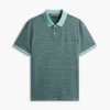 Polo de malha interlock às riscas com corte regular Polo de malha interlock às riscas com corte regular
