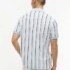 Polo de malha às riscas com corte regular Polo de malha às riscas com corte regular