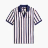 Polo de malha às riscas com corte regular Polo de malha às riscas com corte regular