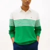 Polo de manga comprida com corte descontraído e blocos de cor Polo de manga comprida com corte descontraído e blocos de cor