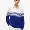 Polo de manga comprida com corte descontraído e blocos de cor Polo de manga comprida com corte descontraído e blocos de cor