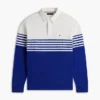Polo de manga comprida com corte descontraído e blocos de cor Polo de manga comprida com corte descontraído e blocos de cor