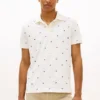 Polo de piqué com bandeira em toda a peça, corte regular Polo de piqué com bandeira em toda a peça, corte regular