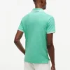 Polo de piqué elástico com riscas em bloco e corte justo Polo de piqué elástico com riscas em bloco e corte justo