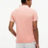 Polo de piqué elástico com riscas em bloco e corte justo Polo de piqué elástico com riscas em bloco e corte justo
