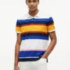 Polo de piqué às riscas com corte regular Polo de piqué às riscas com corte regular
