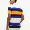 Polo de piqué às riscas com corte regular Polo de piqué às riscas com corte regular