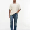 Polo de râguebi em jersey crepe de corte largo Polo de râguebi em jersey crepe de corte largo