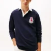 Polo de râguebi Hilfiger Crest com corte descontraído Polo de râguebi Hilfiger Crest com corte descontraído