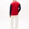 Polo de râguebi Hilfiger Crest com corte descontraído Polo de râguebi Hilfiger Crest com corte descontraído