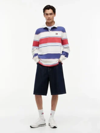 Polo de râguebi às riscas Tommy Jeans