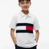 Polo elástico com bandeira em blocos de cor para criança Polo elástico com bandeira em blocos de cor para criança